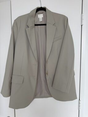 H&M Light Gray Single-Breasted Blazer